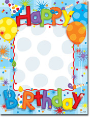 Paper So Pretty - Blank Designer Papers (Big Birthday Fun) (DP1068)
